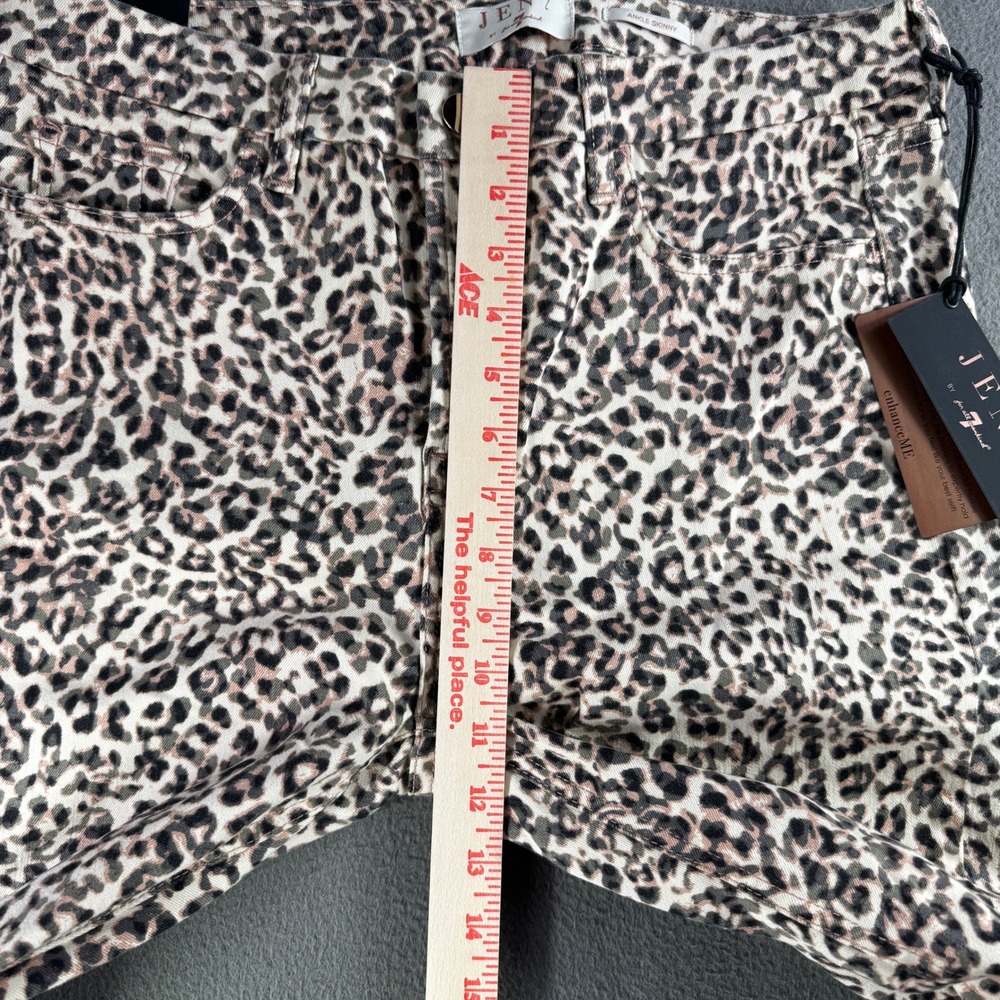 New Jen7 Jeans Women 12 Ankle Skinny Leopard Print Sculpt Panel Stretch Animal - Picture 13 of 16